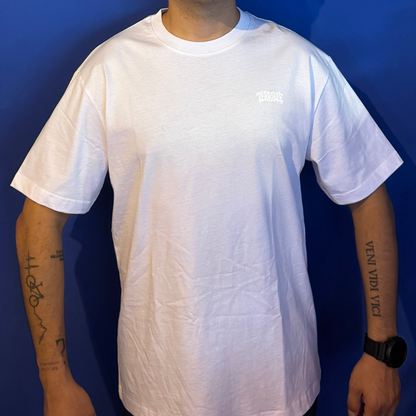 Playera Blanca manga corta Terrible Clothing